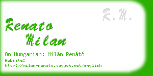 renato milan business card