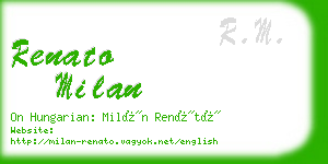 renato milan business card